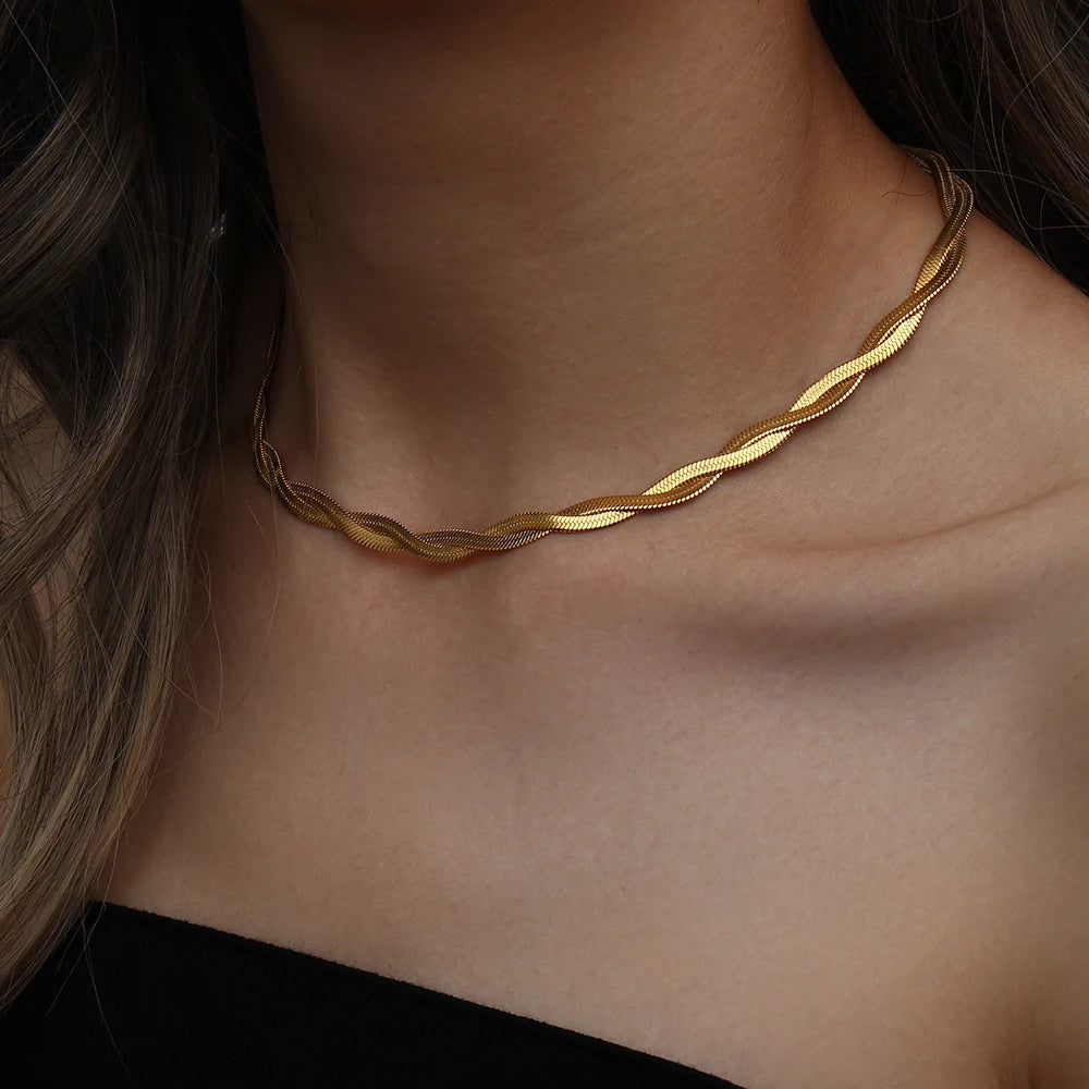 Stainless Steel 18K Gold Plated Necklaces