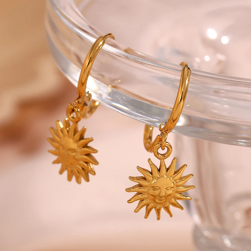 Sun Pendant Earrings