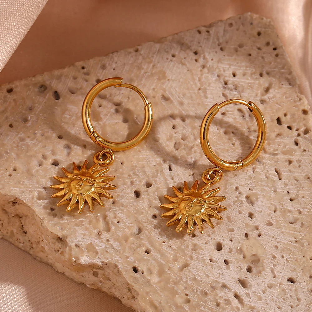 Sun Pendant Earrings