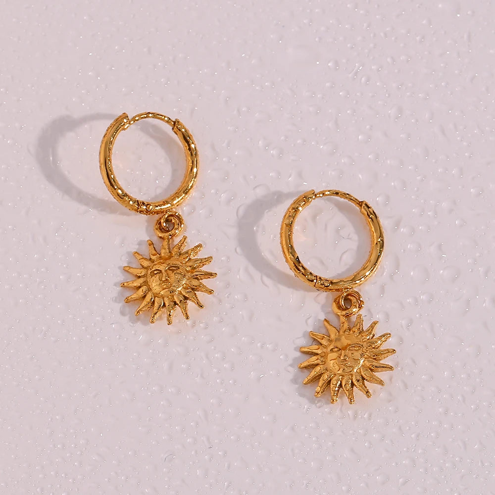 Sun Pendant Earrings