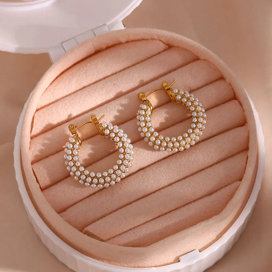 Priscilla Pearl Hoops