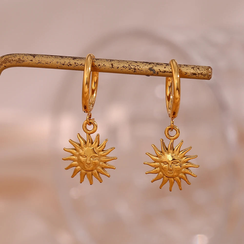 Sun Pendant Earrings