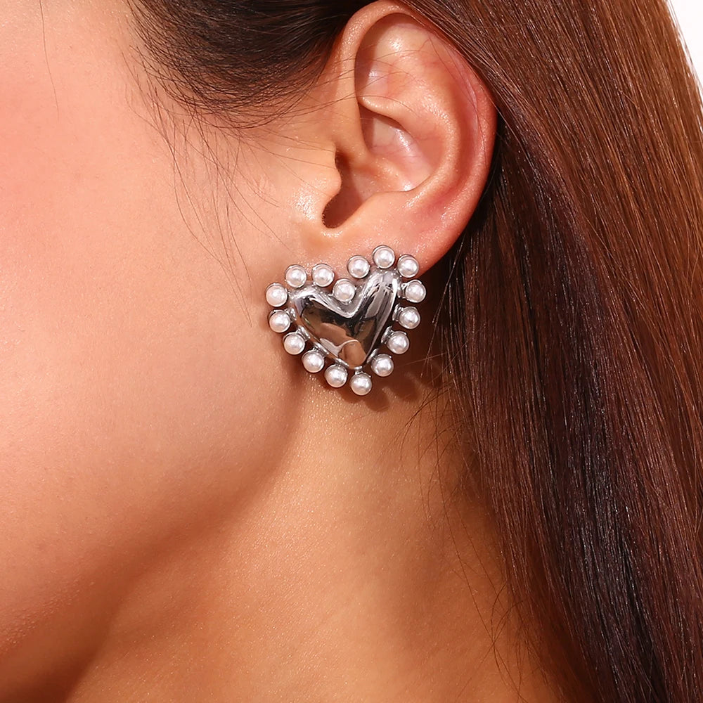 Isabella Heart Studs